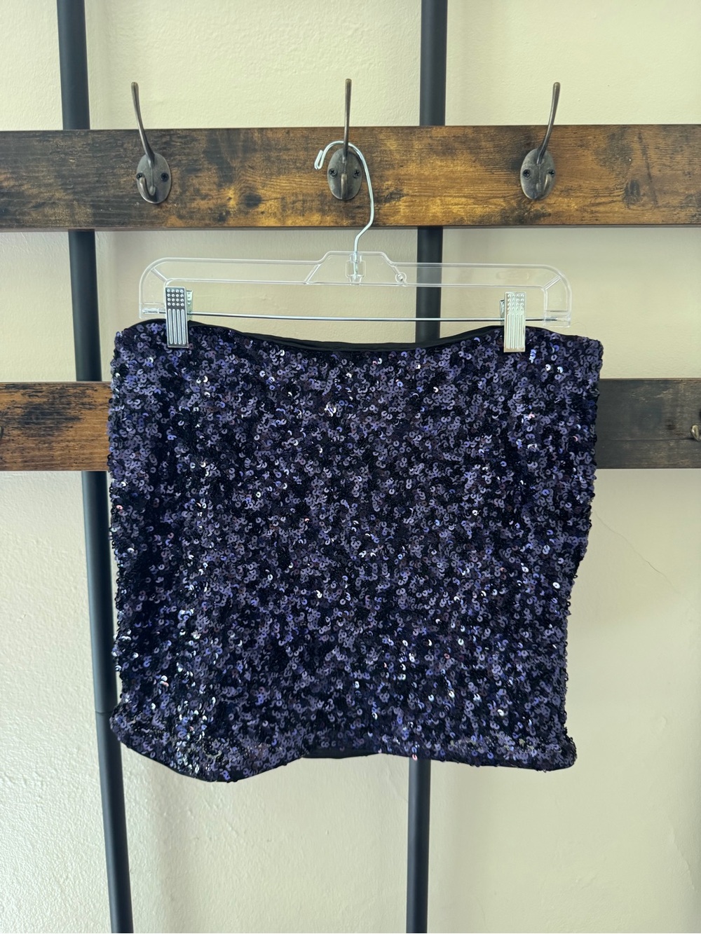 Princess Polly Navy Sequin Mini Skirt